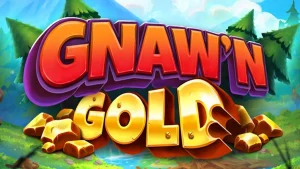 Pemandangan hutan bertema berang-berang dalam slot Gnaw’n Gold