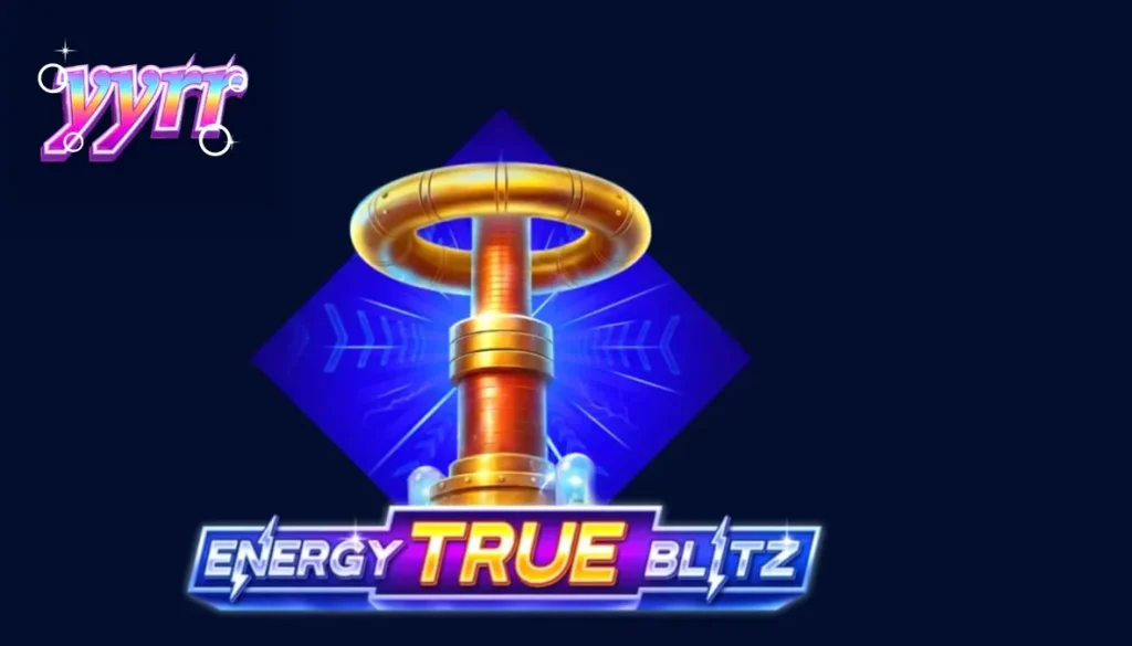 Tampilan antarmuka slot Energy True Blitz pada perangkat seluler dengan tema neon yang cerah.